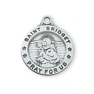 Sterling Silver Sml Saint Bridget With Chain