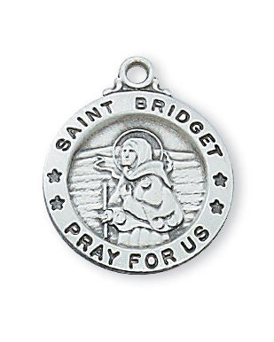 Sterling Silver Sml Saint Bridget With Chain