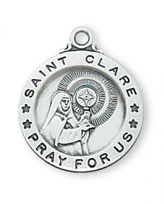 Sterling Silver Sml Saint Clare With Chain