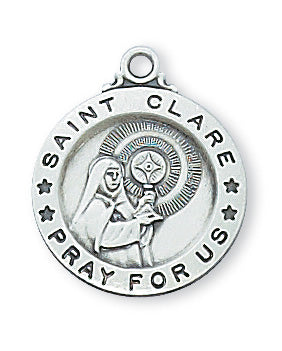 Sterling Silver Sml Saint Clare With Chain