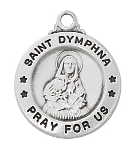Sterling Silver Saint Dymphna Pendant LDy