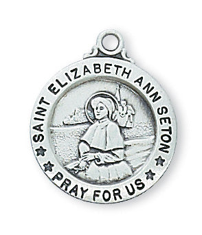 Sterling Silver Saint Eliz Set Chain