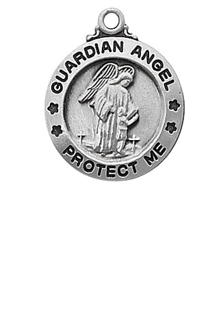 Sterling Silver Guardian Angel With Chain
