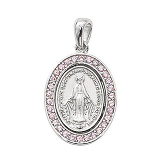 Sterling Silver Miraculous Pendant L