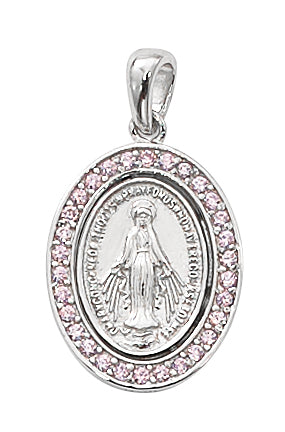 Sterling Silver Miraculous Pendant L