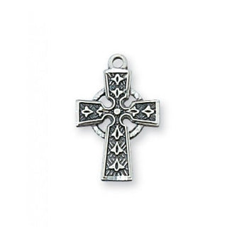 Sterling Silver Celtic Cross with 16" Chain - SALE