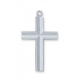 Sterling Silver Engraved CrossChain