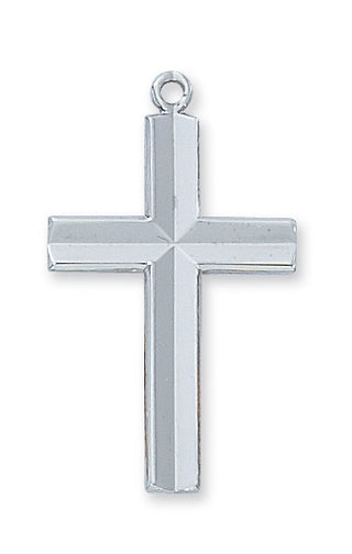 Sterling Silver Engraved CrossChain