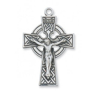 Sterling Silver Celtic CrucifixInch Chain