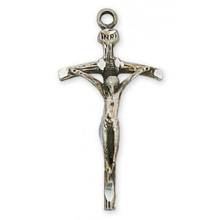 Sterling Silver Papal Crucifix With Chain
