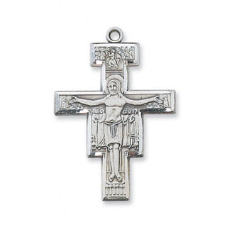 Sterling Silver San Damiano Crucifix With Chain