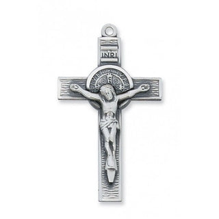 Sterling Silver Saint Benedict WithInch Chain
