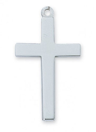 Sterling Silver Block Cross With Chain