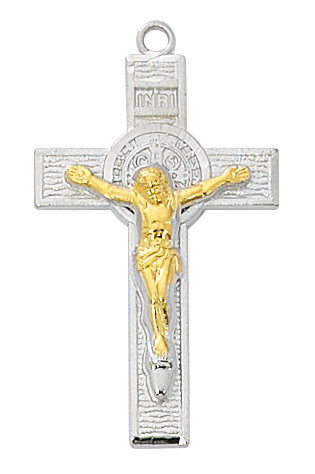 Two Tone Sterling Benedict Cross L