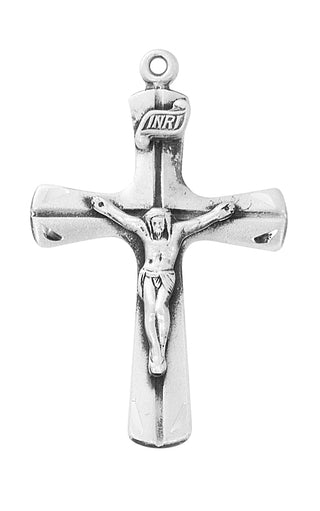 Sterling Silver Flared Crucifix L