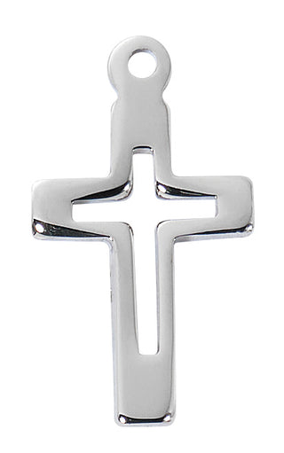 Sterling Silver Cut Out Cross L