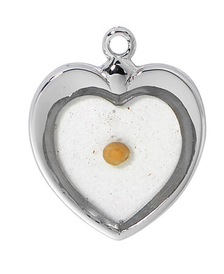 Sterling Silver Heart With Mustard Seed L