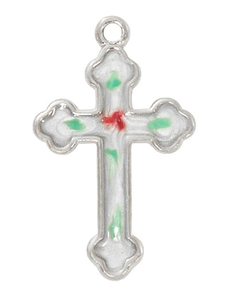 Sterling Silver Cloisonne Cross L