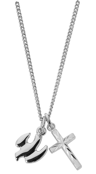 Sterling Silver Holy Spirit And Cross Ld