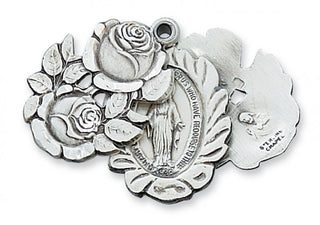 Sterling Silver Miraculous Rosebud WithInch Chain