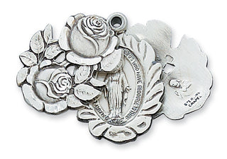 Sterling Silver Miraculous Rosebud WithInch Chain