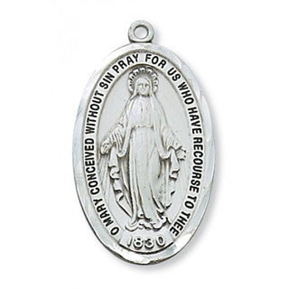 Sterling Silver Miraculous WithInch Chain 4
