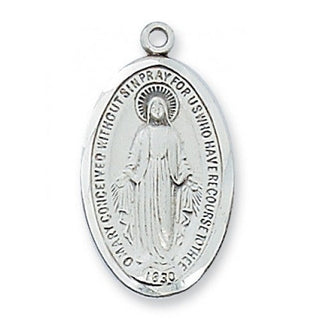 Sterling Silver Miraculous With Chain