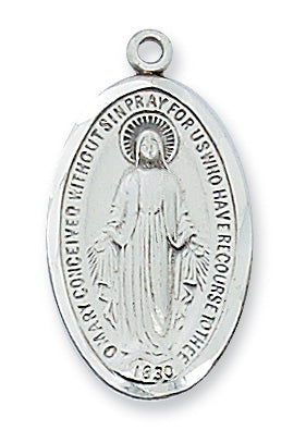 Sterling Silver Miraculous With Chain