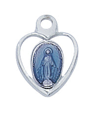Sterling Silver Miraculous With Blue Enamel Ch