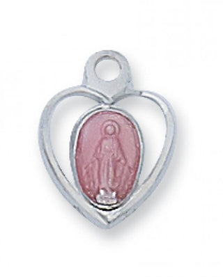 Sterling Silver Miraculous With Pink Enamel C