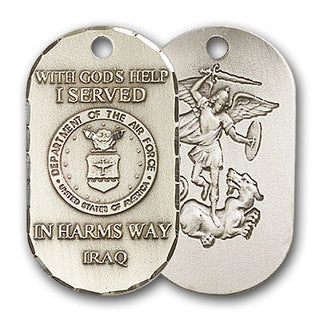 Sterling Silver Air Force Iraq Pendant