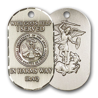 Sterling Silver Army Iraq Pendant