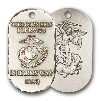Sterling Silver Marines Iraq Pendant