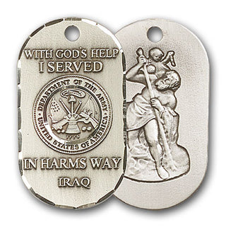 Sterling Silver Iraq / Army Pendant