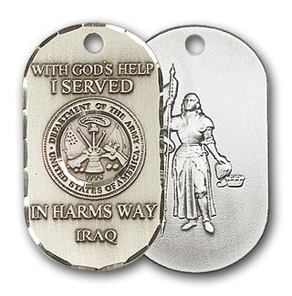 Sterling Silver Army Iraq Pendant