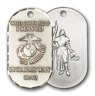 Sterling Silver Marines Iraq/St Joan of Arc Pendan