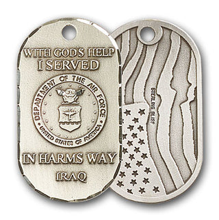 Sterling Silver Air Force Iraq Pendant