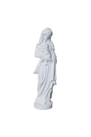 Madonna & Child in simple white, 6.25"