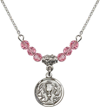 18-Inch Necklace with 4mm Rose Beads