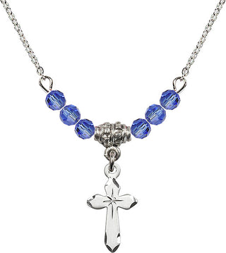 18-Inch Necklace with 4mm Sapphire Beads