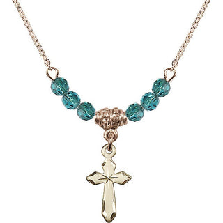 18-Inch Gold Plated Necklace with 4mm Zircon Beads