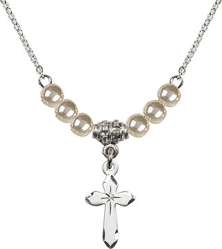 18-Inch Necklace with 4mm Faux-Pearl Beads