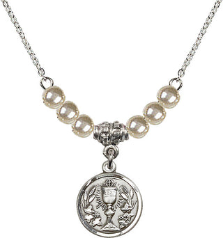 18-Inch Necklace with 4mm Faux-Pearl Beads