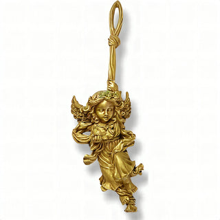 Rope Angel Statue - 25-inch — Antique Gold finish