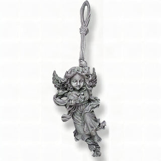 Rope Angel Statue - 25-inch — Antique Silver finish