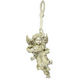Rope Angel Statue - 25-inch — Antique White finish