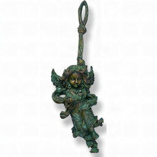 Rope Angel Statue - 25-inch — Green Bronze finish