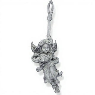 Rope Angel Statue - 25-inch — Limestone finish