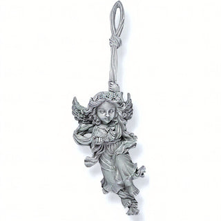 Rope Angel Statue - 25-inch — Silver finish