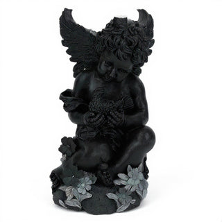 Cherub with Dove Table - 19-inch — Dusted Black finish